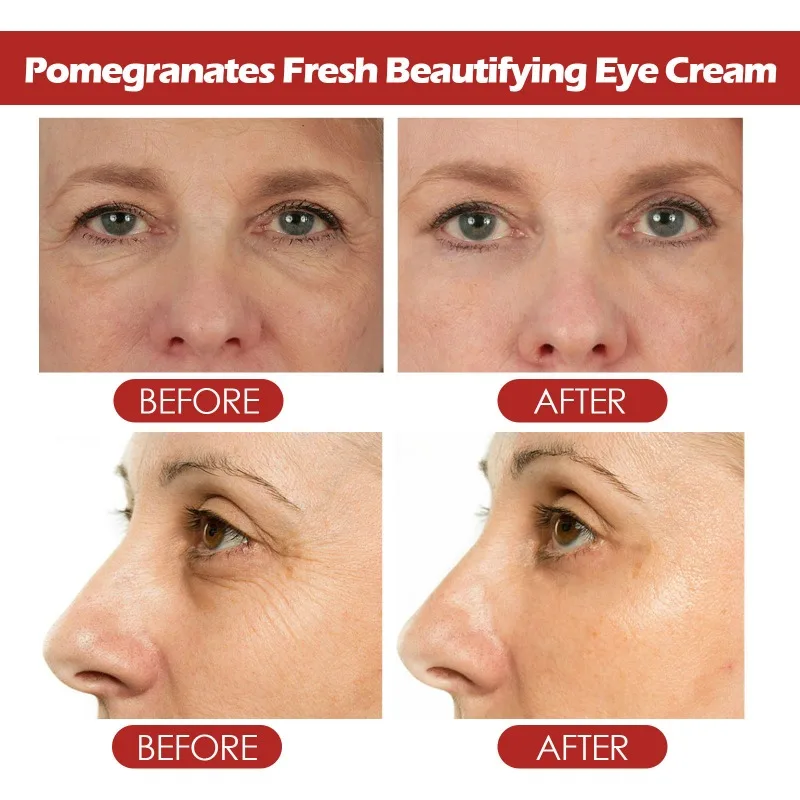 Fresh Beautifying Eye Cream Pomegranate Anti Aging Wrinkle Diminishes Fine Lines Moisturizing Firming Brighten Eye Care Cream