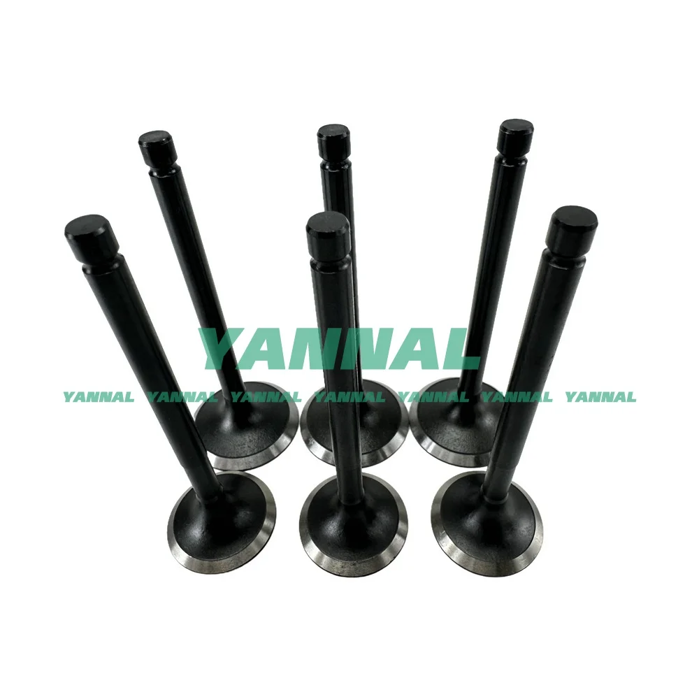 Válvula de admisión y escape E3CD de 6 piezas para piezas de motor Iseki