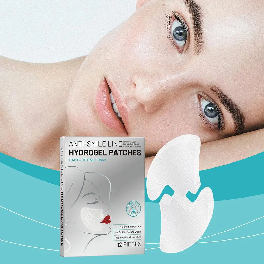 Collagen Microcrystalline Smile Lines Face Lifting Care Aging Nasolabial Wrinkle Patch Anti Face Anti Folds Firming Y9r3