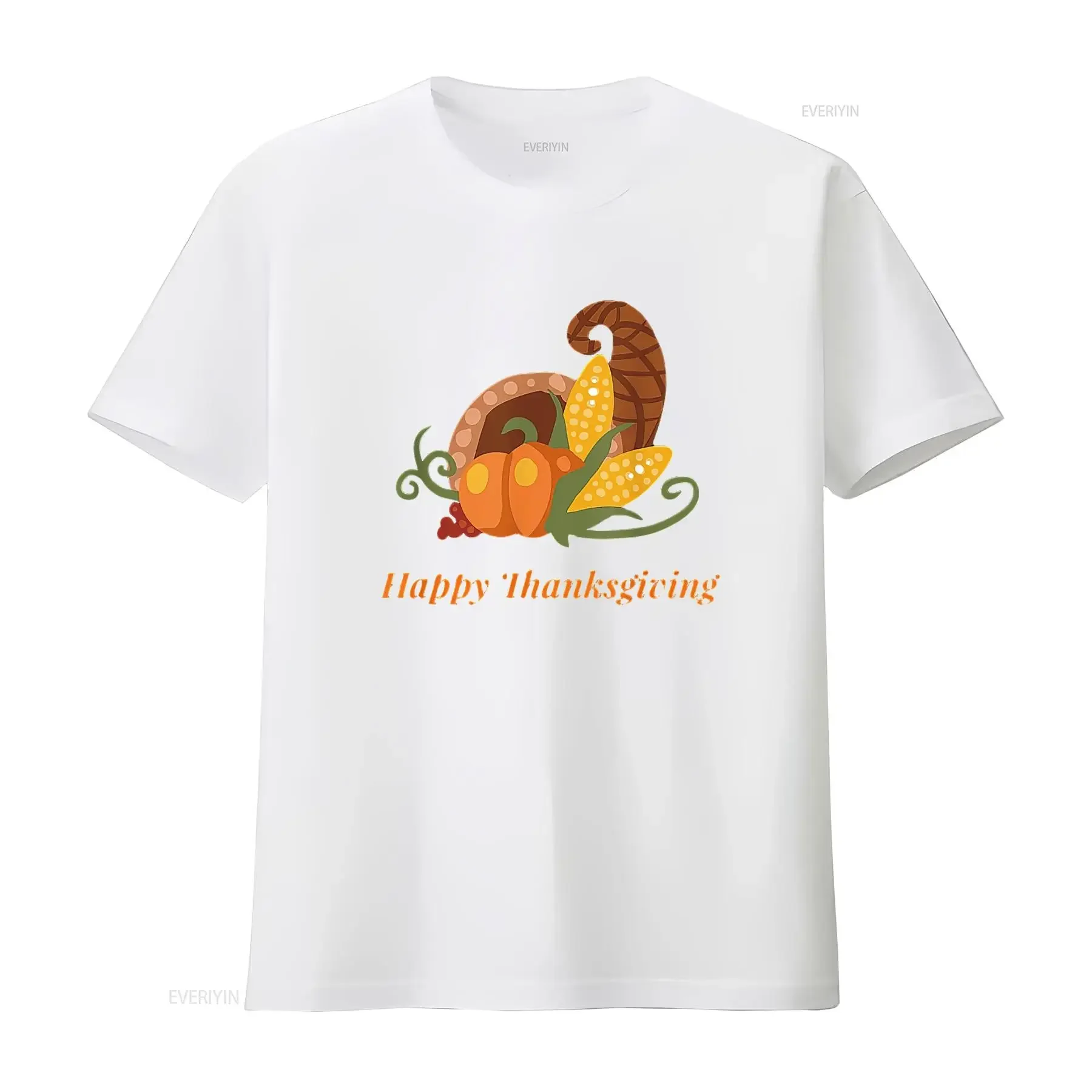 Drôle joyeux Thanksgiving t-shirt pour femmes garçons filles noir vintage lavé streetwear vêtements de créateur étiré décontracté
