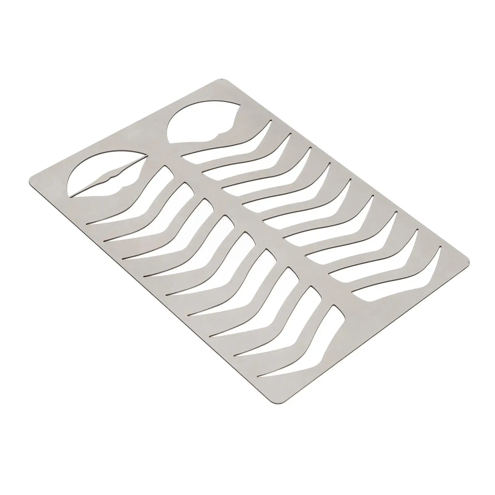 استنسل شفاه الحاجب من الفولاذ المقاوم للصدأ متين وسهل التنظيف وسميك للاستخدام الاحترافي في الصالونات #6