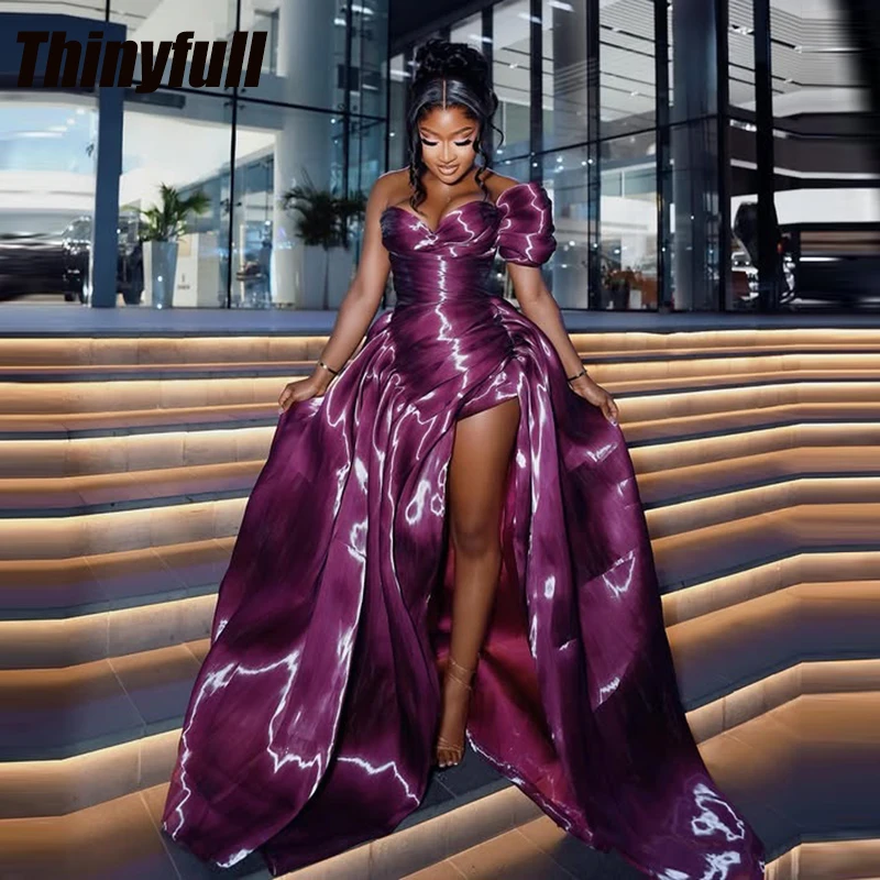 

Thinyfull A-line Sleeveless Prom Dress Sweetheart Evening Party Dresses Vestidos De Fiesta Elegantes 2026 Split Gown Customized