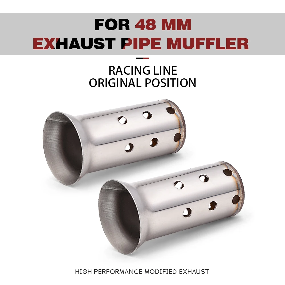 

Universal 48MM Z Style Exhaust Insert Motorcycle Muffler DB Killer For 703RR ZX10R Trident660 G310RR Modified Parts