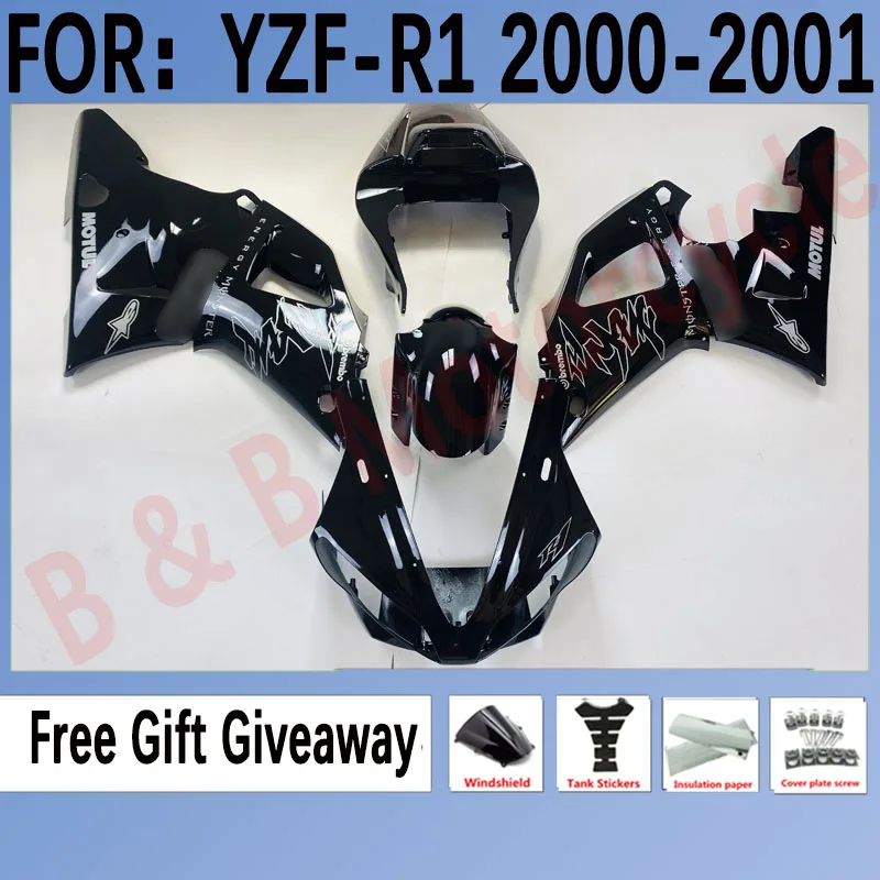 

for Yamaha YZF R1 2000 2001 Motorcycle Bodywork Set Durable Injection ABS Plastic Full Fairings Kit Mold Replacement Accessories