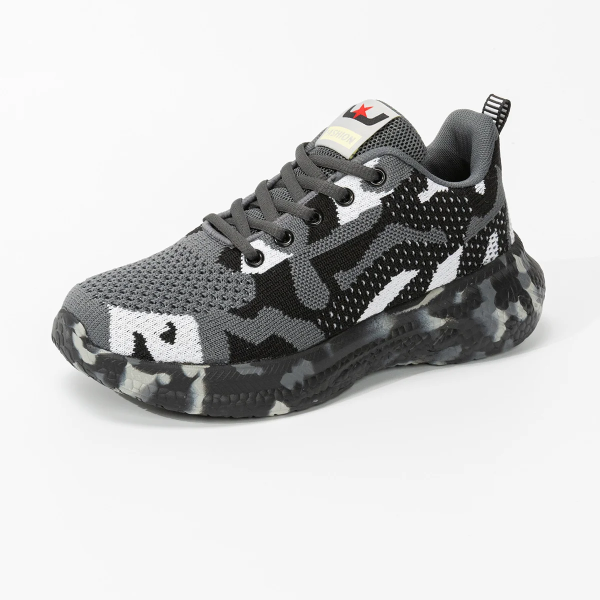 

Защитная рабочая обувь на низком каблуке с дышащей вязаной сеткой, повседневные кроссовки модного дизайна для студентов, военной подготовки