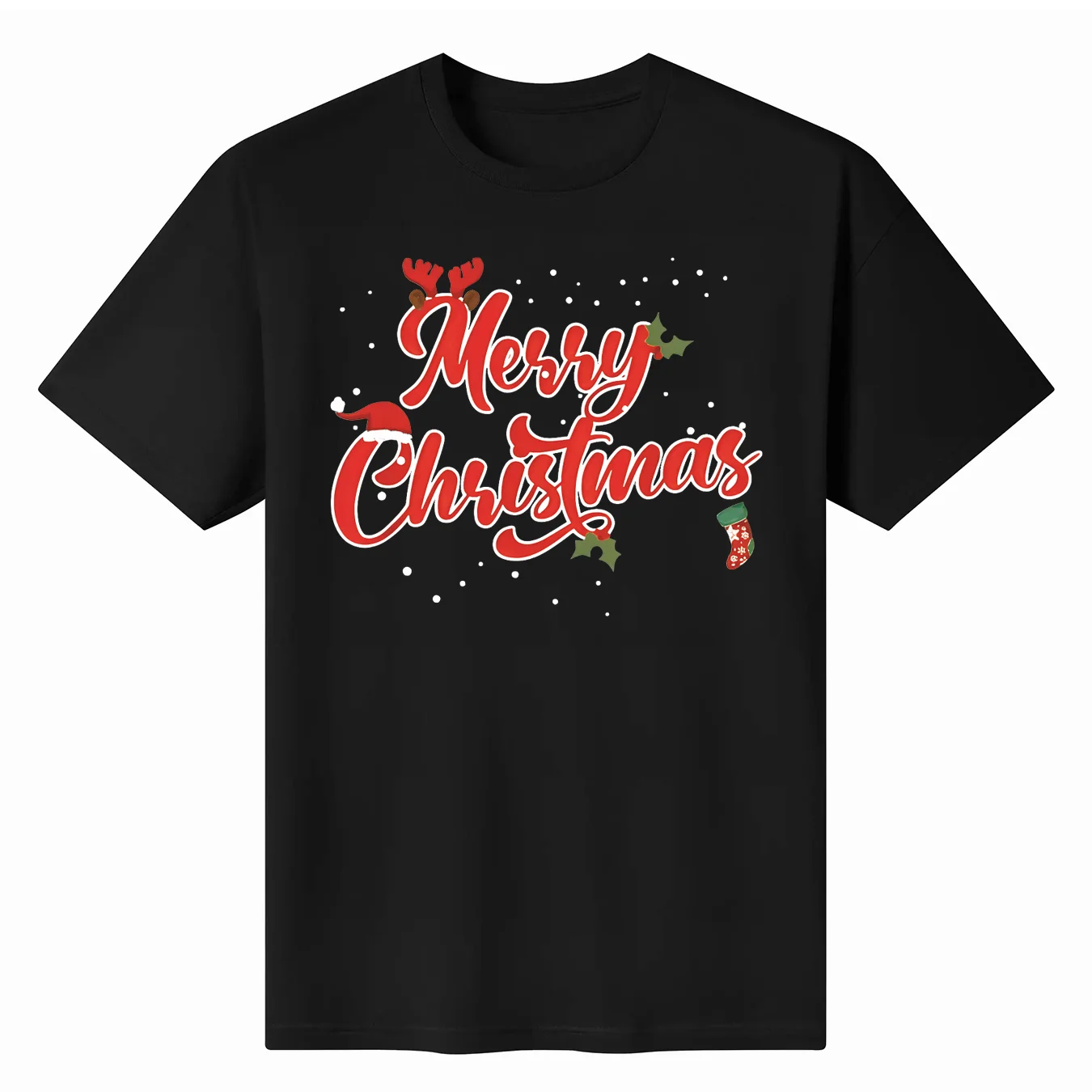 Women T Top Merry Christmas Lovely T Shirt Short Sleeve Holiday Print Cartoon Shirt Female Graphic Tee Tshirt New Year T-Shirts