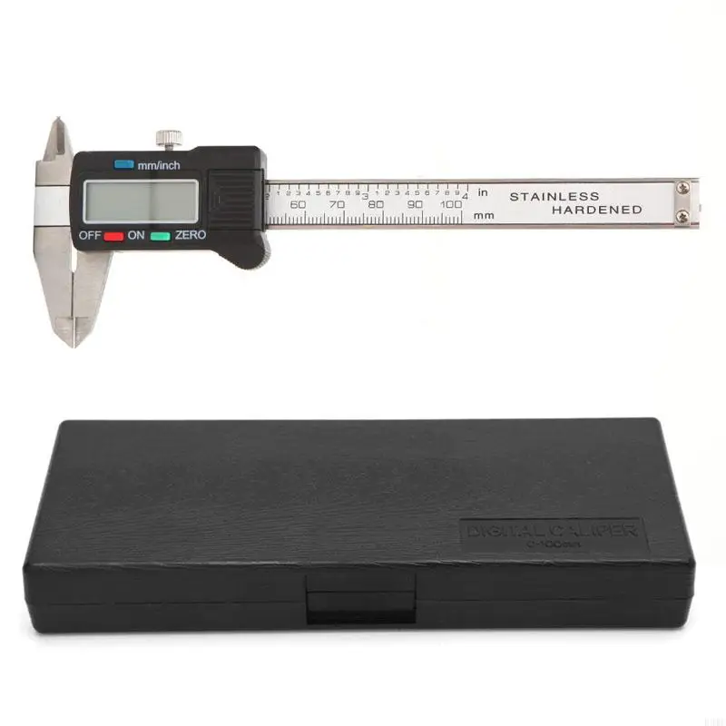 R3MC Caliper Stainless Steel Digital Calipers with Fractions Inch Metric Conversion
