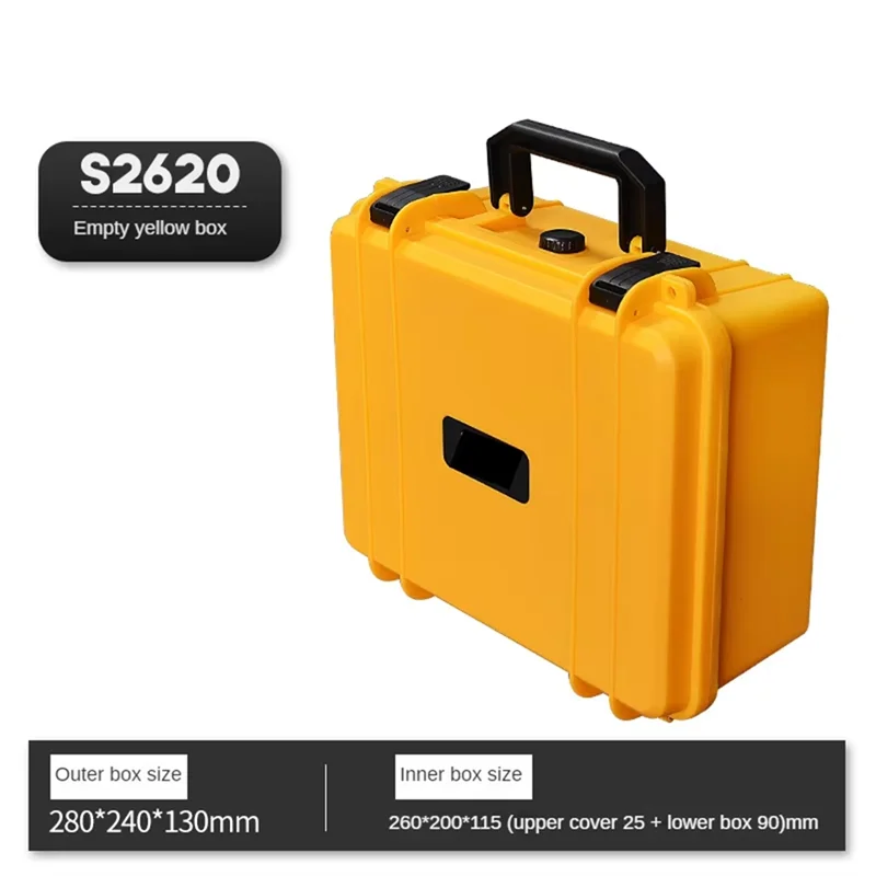 A95I-Vigia portatile di grande capacità Custodia rigida in plastica addensata per attrezzature Hardware Cassetta degli attrezzi Archiviazione di strumenti con spugna