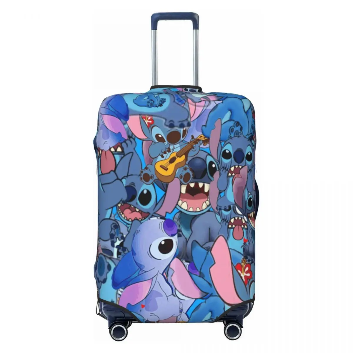 

Custom Funny Stitch Collage Luggage Cover Protector Funny Little Monster Travel Suitcase Covers for 18-32 Inch