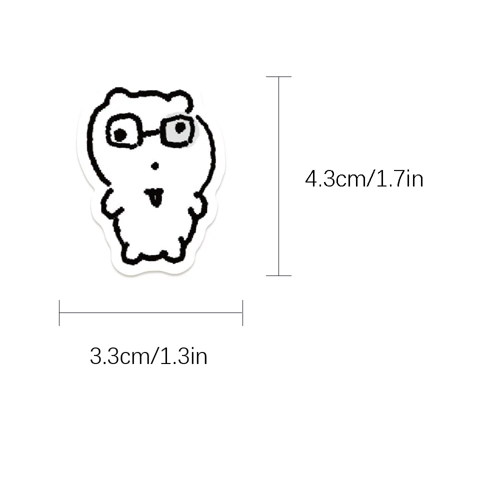 72Pcs Abstract Eye Bubble Cat Graffiti Stickers Scrapbooking Collage Material Helmet Phone Water Cup Wall Notepad Decoration image 5