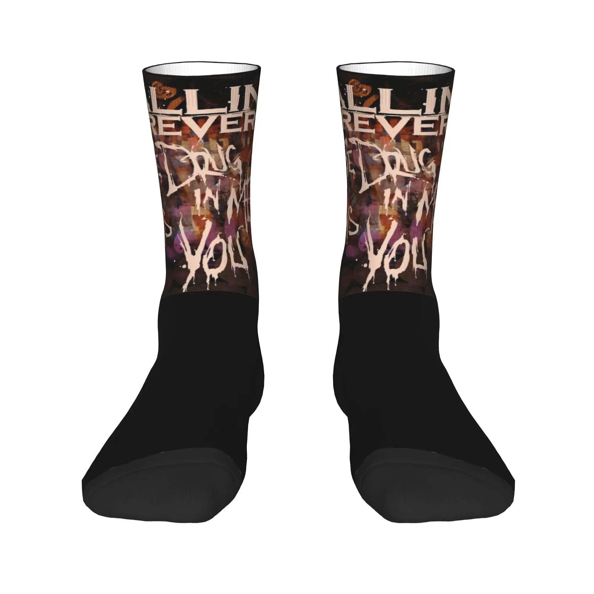 Falling In Reverse World Tour Rock Band Socks Merch For Men Women Pop Punk Warm Socks Soft Stocking