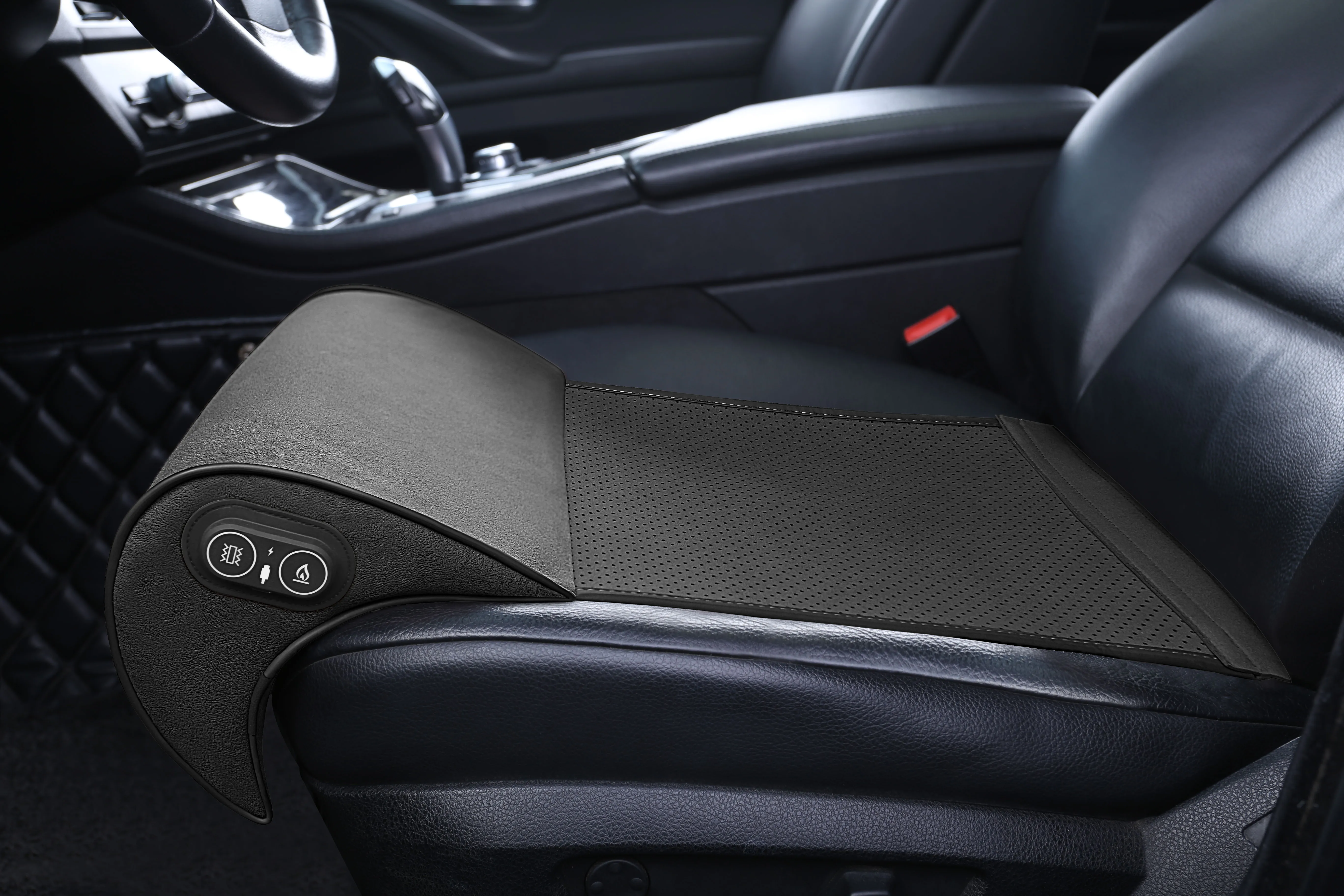 

Удлинитель автомобильного сиденья для ног с функцией подогрева и массажа с пеной с эффектом памяти Кожаная универсальная подушка для поддержки ног Подушка для ног