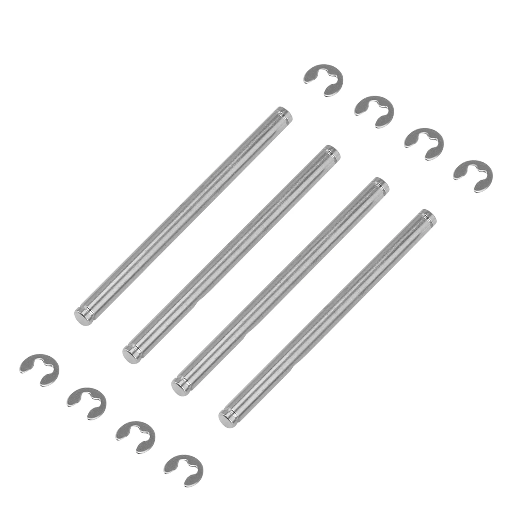 8Pcs Suspension Pins 44Mm With E-Clips For 1/10 Traxxas Rustler Stampede Bandit Slash 2WD Nitro Slash Upgrade Parts