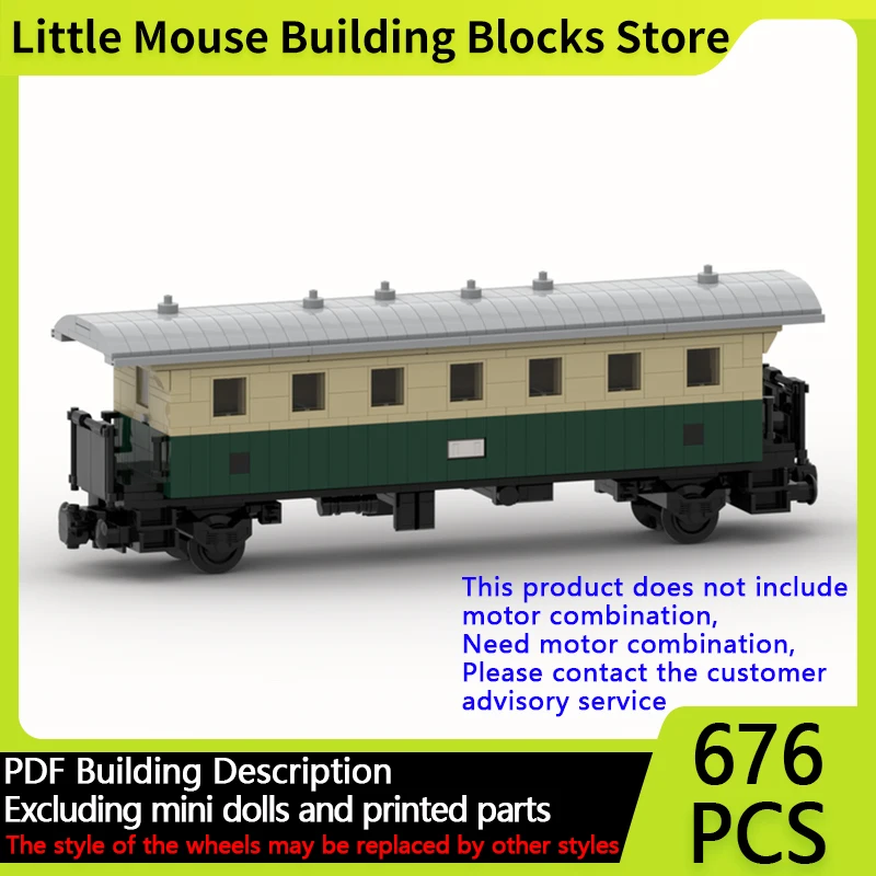 

Модель городского автомобиля MOC, строительные кирпичи Donnerbüchse, 2-й класс, пассажирский тренер, модульная технология, подарки, праздничная сборка, детская игрушка