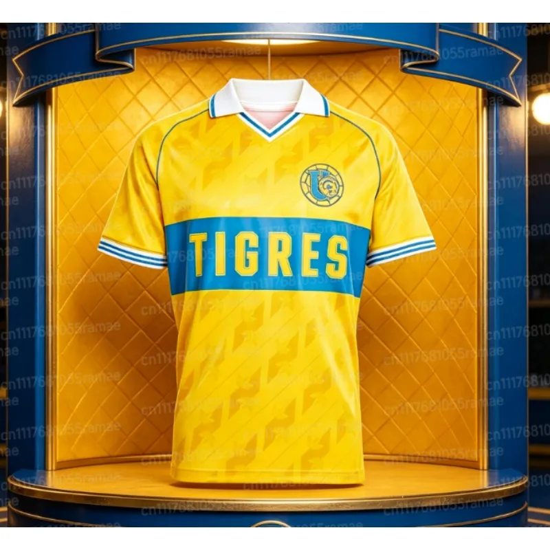 2026 Tigres UANL Fußballtrikot Sommer Neues 3D-Druck Sport-Fußball-T-Shirt Atmungsaktiv Schnelltrocknend Familien-Kurzarm – Detail 4