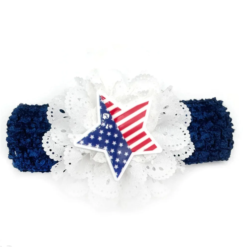 Imagem -04 - Elastic Band Dog Bow Tie Padrão da Bandeira dos Eua Pequeno Médio Grande de Julho 30 Pcs