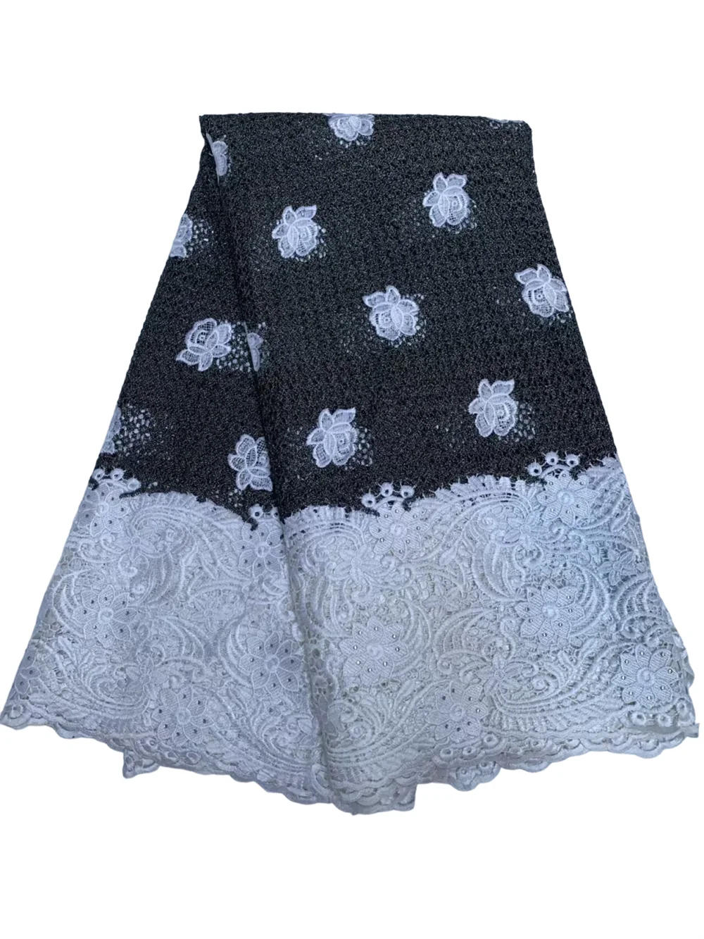 

Элитное гипюровое ажурное кружево 2026: высококачественная водорастворимая вышивка, африканский нигерийский материал, кружево-шнурок, 5 ярдов для пошива