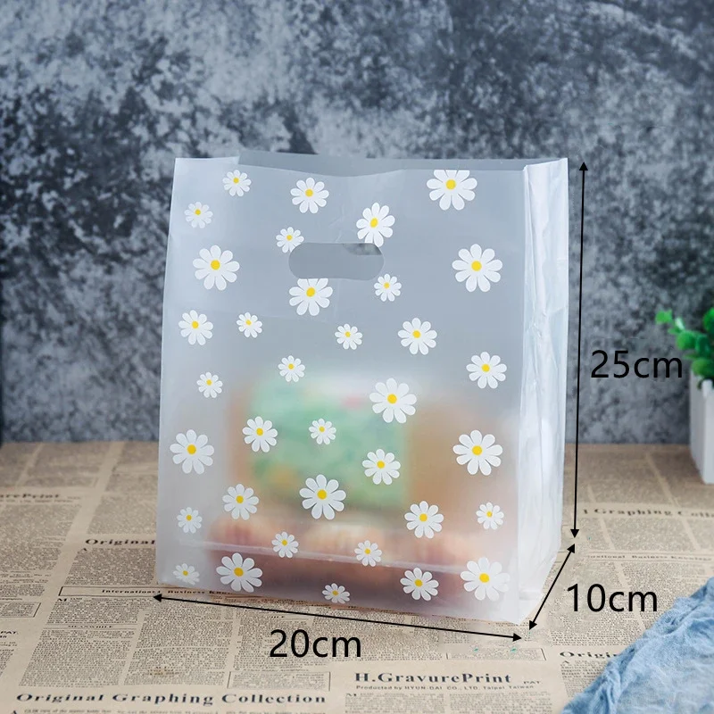 50 stücke Kunststoff Geschenk Tasche Mit Griff Weihnachten Hochzeit Party Organizer Süßigkeiten Kuchen Verpackung Taschen Merchandise Einkaufstaschen Neue – Detail 8