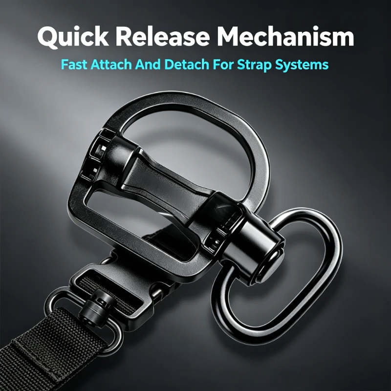 1cm RSA Long Buckle Tactical Transfer Ring QD Butterfly Drop Ring Quick Release Metal Shoulder Strap Accessory