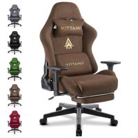 KITINJOY Gaming Chair for Adults with Footrest, Lumbar Support Fabric Computer Office Chair High Back Ergonomic Gamer Chair