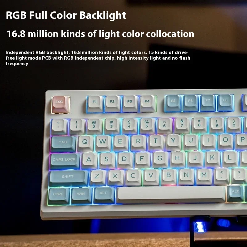 Imagem -04 - Rxstorm-teclado Mecânico Personalizado Rx980 Mode com Fio sem Fio Bluetooth Hot Plug Rgb Pbt Keycap Jogo Escritório