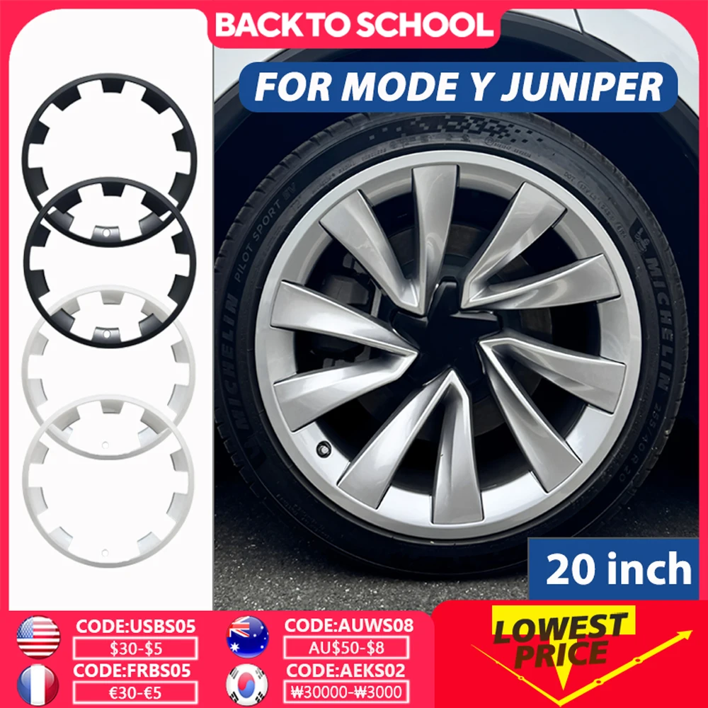 

For Tesla Model Y Juniper 2025 20 Inch Wheel Hub Protection Ring Patch Protectors Wheel Guard Cover Accessorie ABS Auto Exterior
