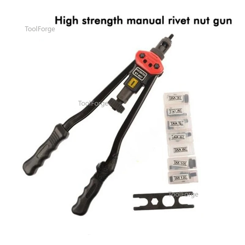 M3-M12 Strong Type Pull Rivet Nut Riveting Gun Hand Riveting Nut Gun Double Riveting Gun BT607