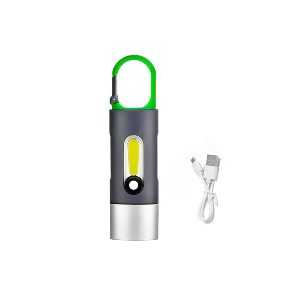 

Side Lamp Mini Keychain Flashlight Super Bright Zoomable LED Pocket Torch Rechargeable Waterproof Portable Work Light Emergency