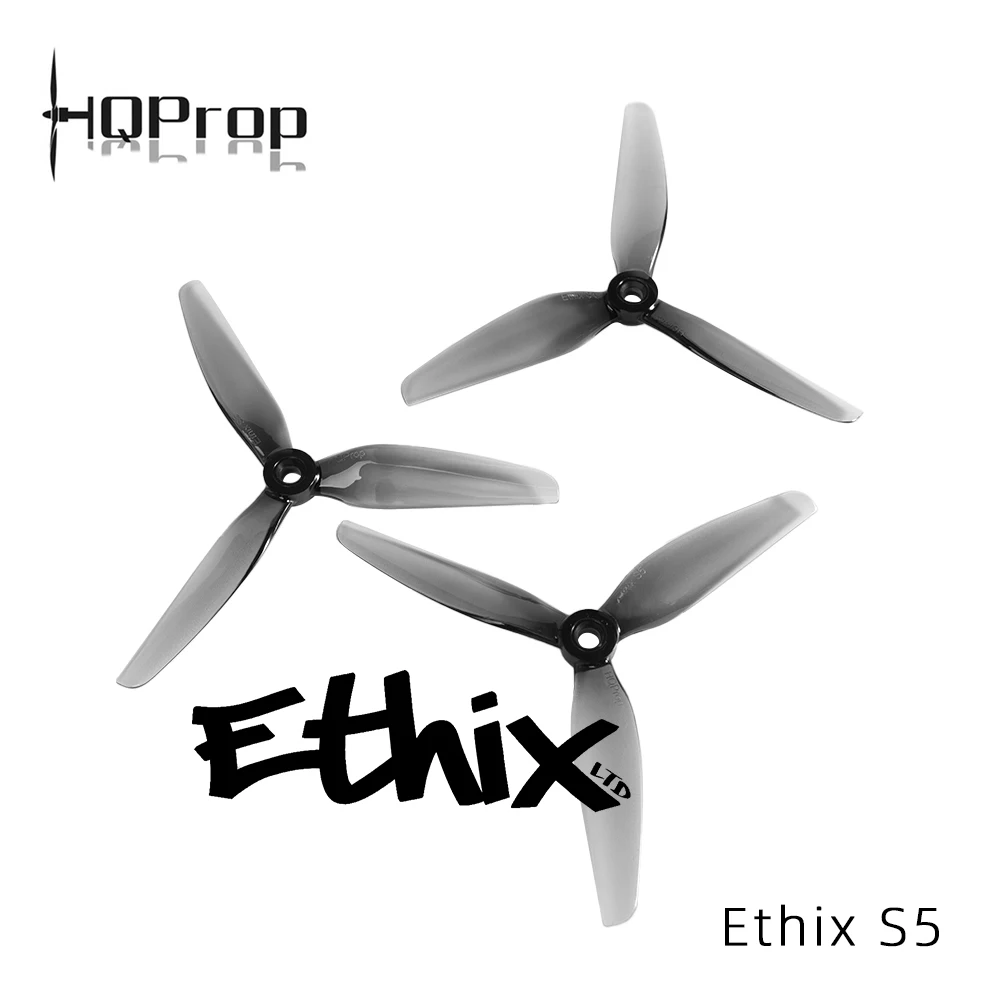 

20 шт./10 пар HQProp Ethix S5 светильник Grey 5X4X3 CW CCW 5-дюймовый 3-лопастной Пропеллер для бесщеточного двигателя FPV RC гоночного дрона запасные части