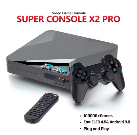 Super Console X2 PRO Retro Game Console For PSP/PS1/Sega Saturn/N64/DC 100000+ Classic Games 4K HD TV Game Player Dual Wifi