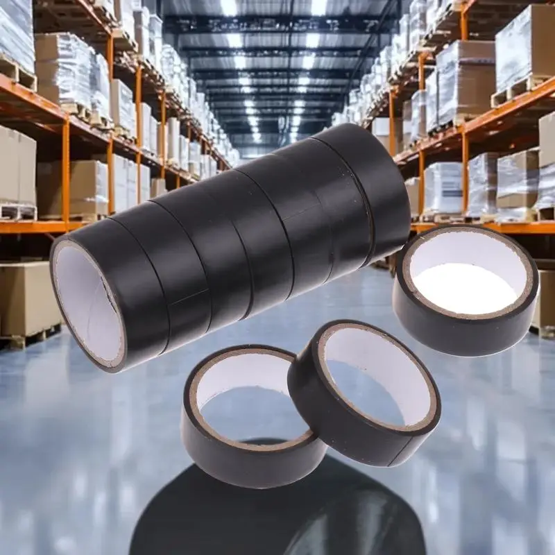 Cinta eléctrica de caucho negro de alta temperatura, adhesivo aislante Flexible duradero para uso industrial, doméstico y mecánico, 10 Uds.