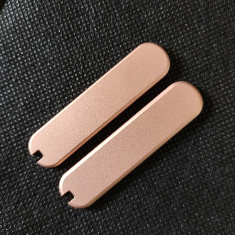 1 Pair Knife Red Copper Handle Patches Scales for 58MM Victorinox Swiss Army Knives Such As Classic Rambler MiniChamp DIY Parts