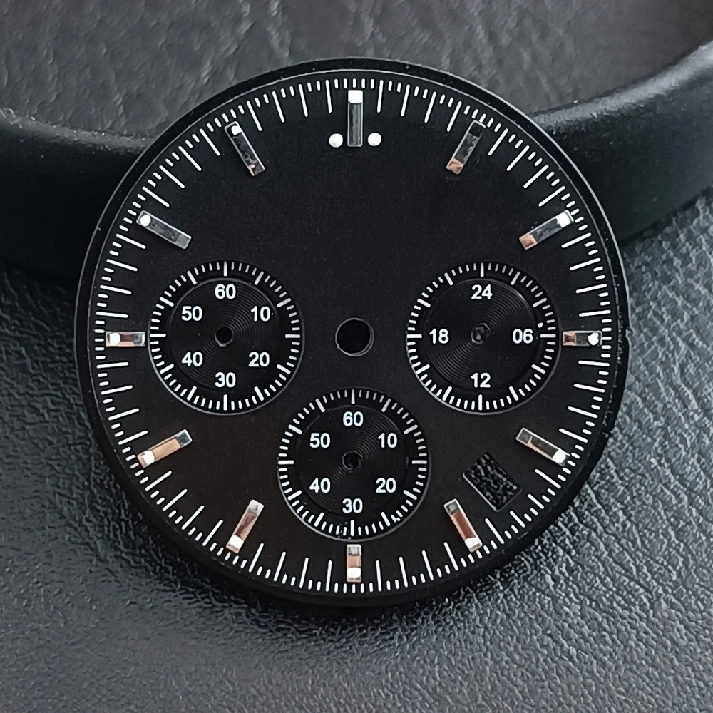 Custom LOGO Modified 32.5mm Watch Dial Watch Accessories 32.5mm Superb Edition Dial for VK63 Multifunctional Quartz Movement