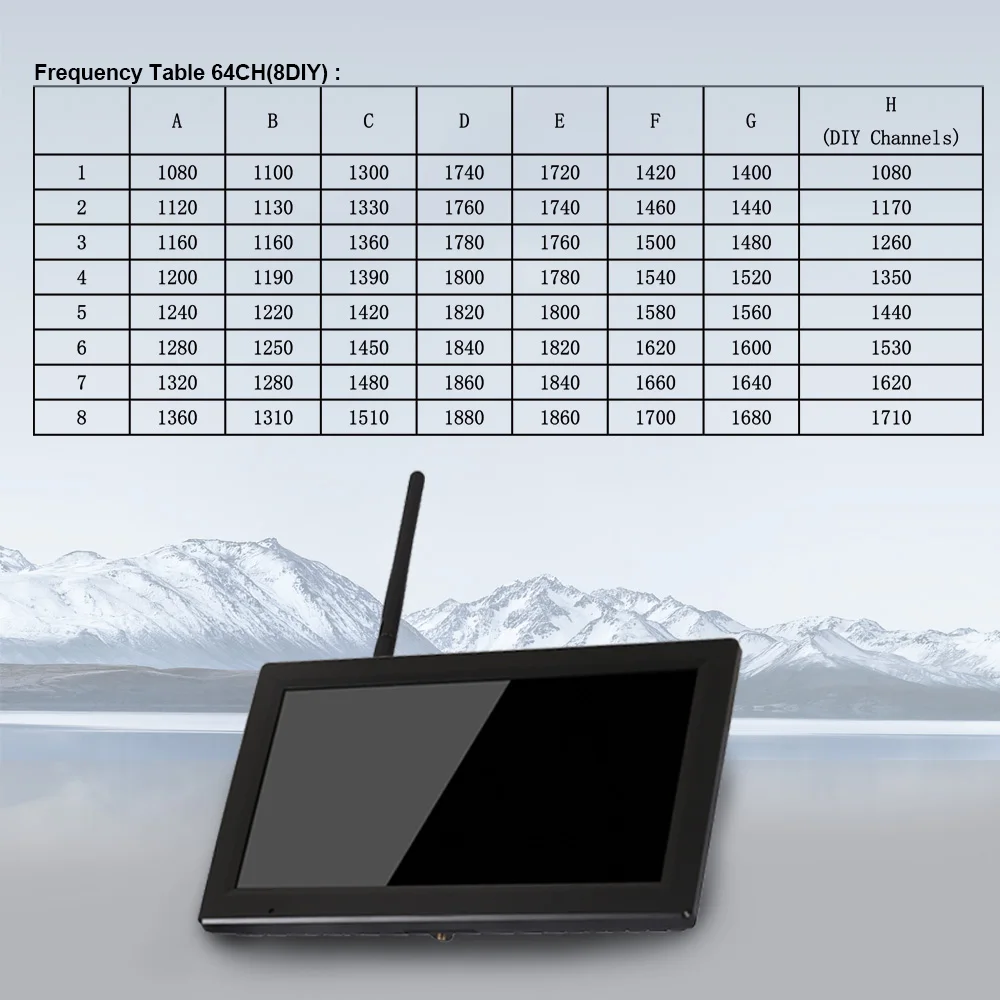 

Hawkeye 1.2G/3.3G FPV Monitor Little Pilot Captain X 10.2 inch 1000LUX 16:9 with HDMI DVR