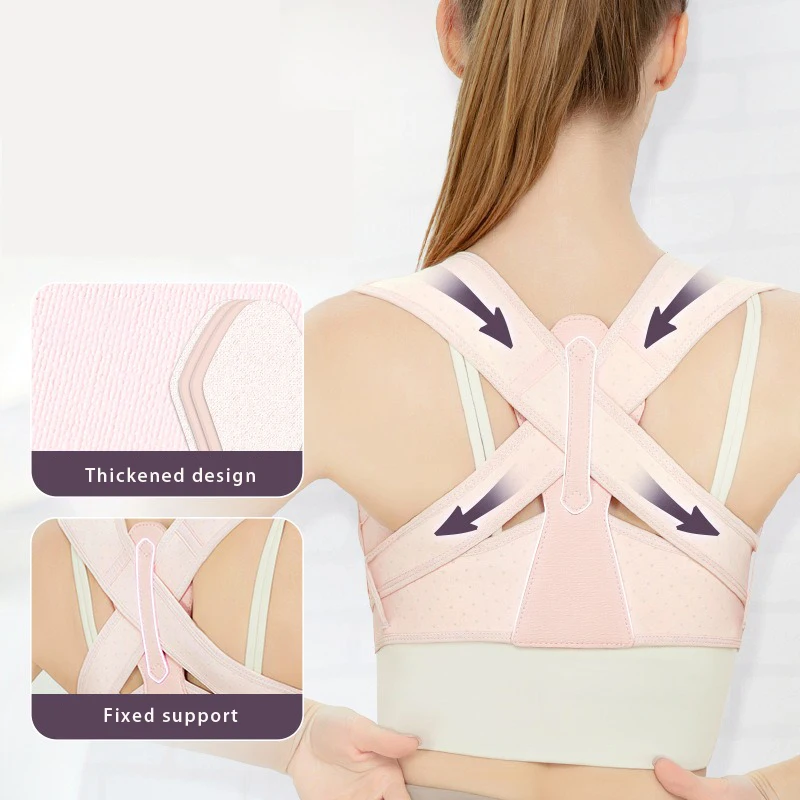 

Posture Corrector For Women Adjustable Back Brace Providing Pain Relief From Lumbar Neck Shoulde Clavicle For office fitness