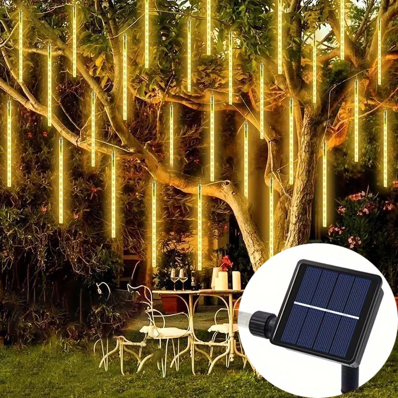 

50cm Garden Solar Led Light Street Tree Decor Fairy New Year Xmas Meteor Shower Rain Lights Outdoor Garland Christmas Decoration