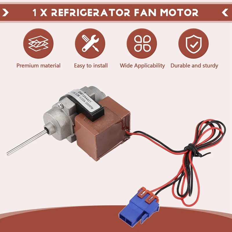 D4612AAA21 Refrigerator Fan Motor For Siemens  Daewoo Fridge Replace NTM470RWH , NTM510RWH , NTM470RWH, FR480