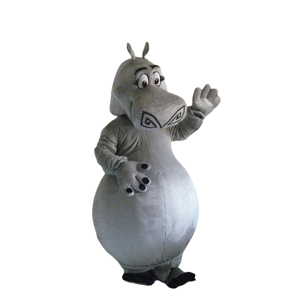 madagascar hippo mascot costume custom cartoon character cosplay fancy dress mascotte theme 40185