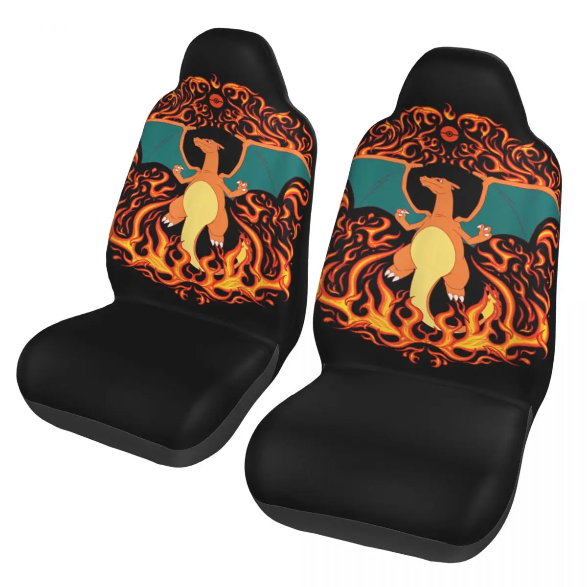 

Charizard Fire Type Flames Generation Poke-Mon Universal Car Seat Cover Protector Suitable For All Kinds Models Car Seat Covers