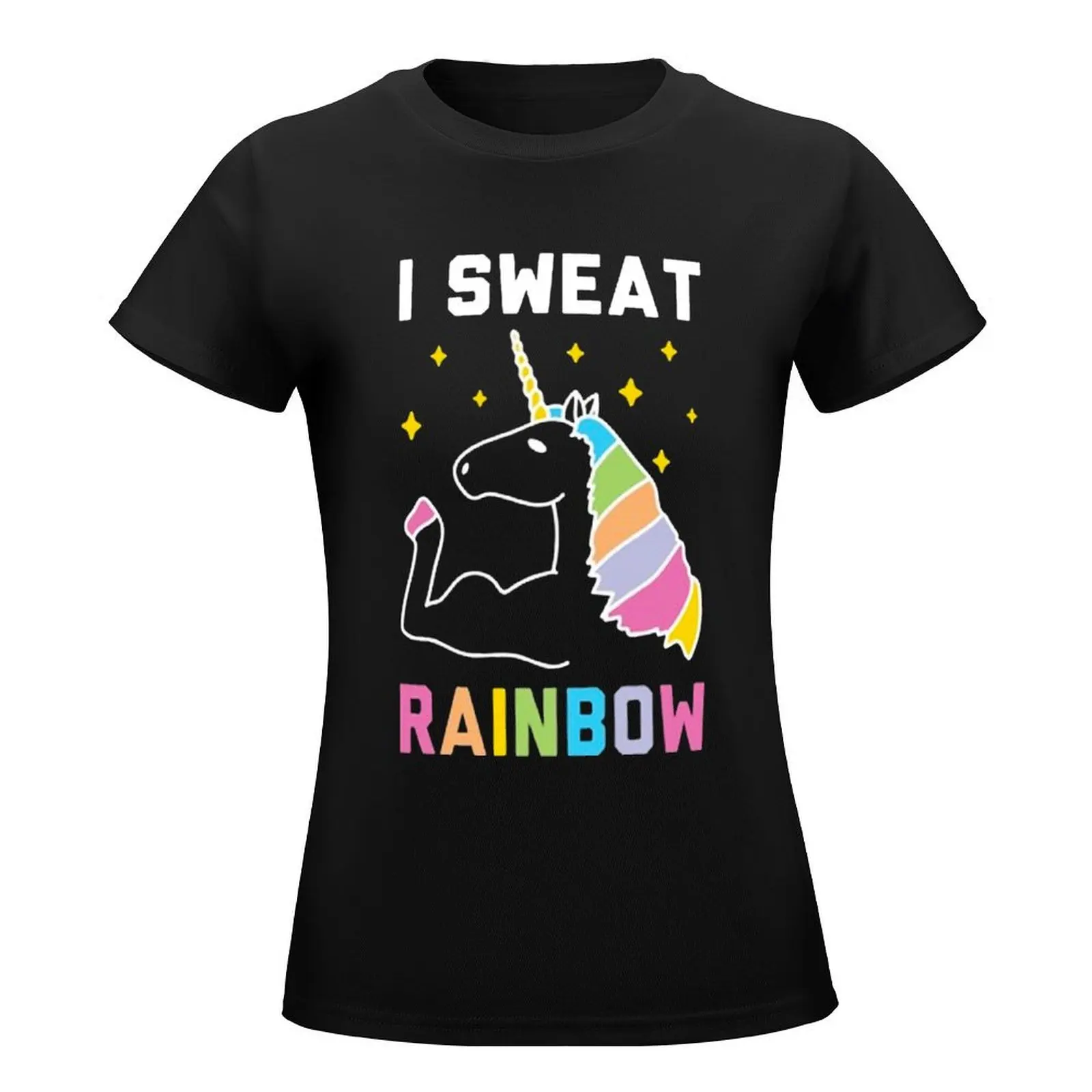 I SWEAT RAINBOW - UNICORN T-Shirt plus size tops female cute tops t-shirt dress for Women plus size