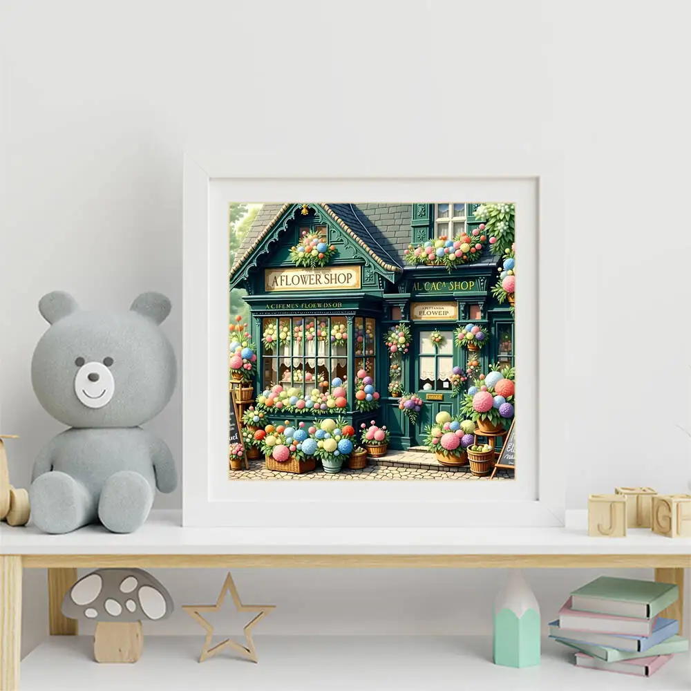 Evershine New Arrival Diamond Embroidery House Landscape Mosaic DIY Suitable For Beginners Painting Flower Shop Holiday Gifts view 3