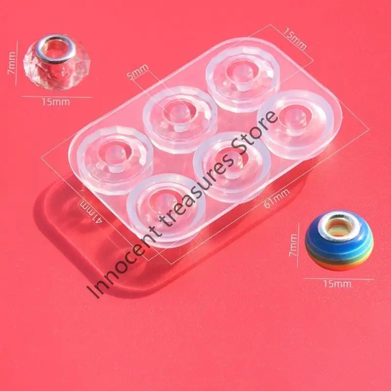 

3XUA Big Hole Bead Силиконовая плесень, подходящая для подвесного браслета