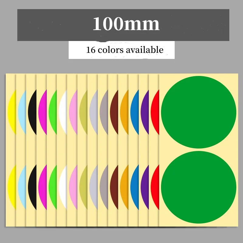 100mm Round Dot Labels Self Adhesive Stickers Office School Supplier Large Circle Dot Price Stickers Mixed Color