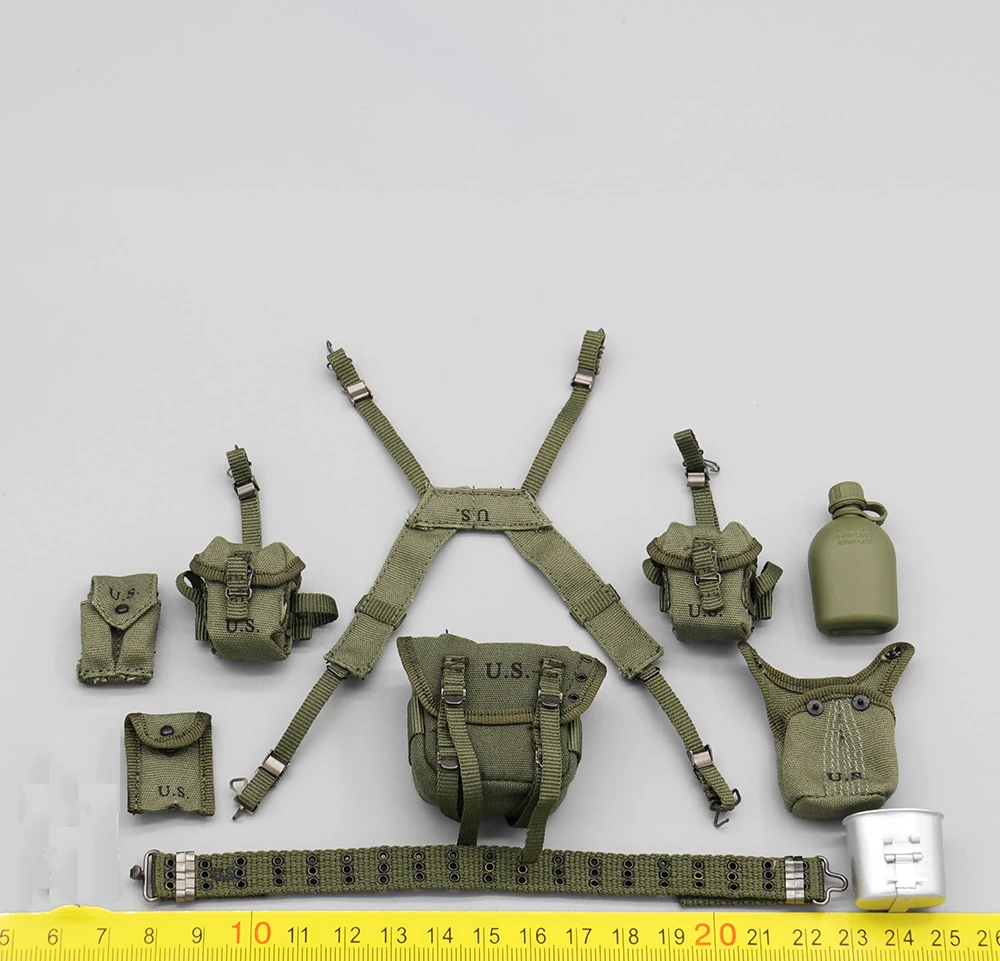 1/6 DID V80174 US. Soldier General Toys Model Vietnam Battle Toys Waist Belt Y Belt Water Bottle Chest Vest Accessories Fan DIY