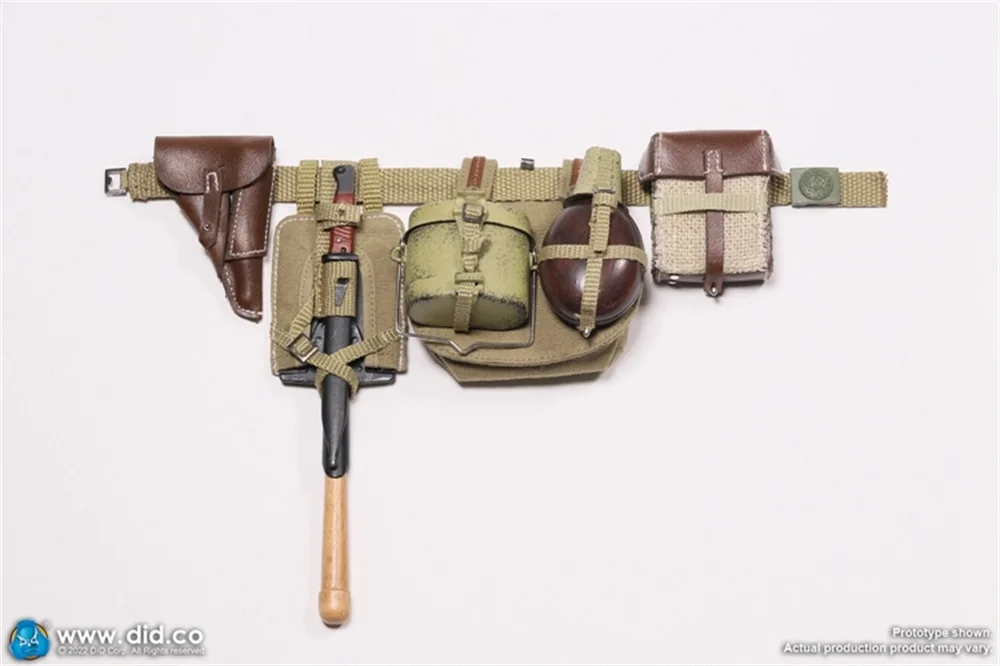 1/6 DID D80158 WWII North African Machine Gunner Beas Military Waist Bags Set Accessories For 12