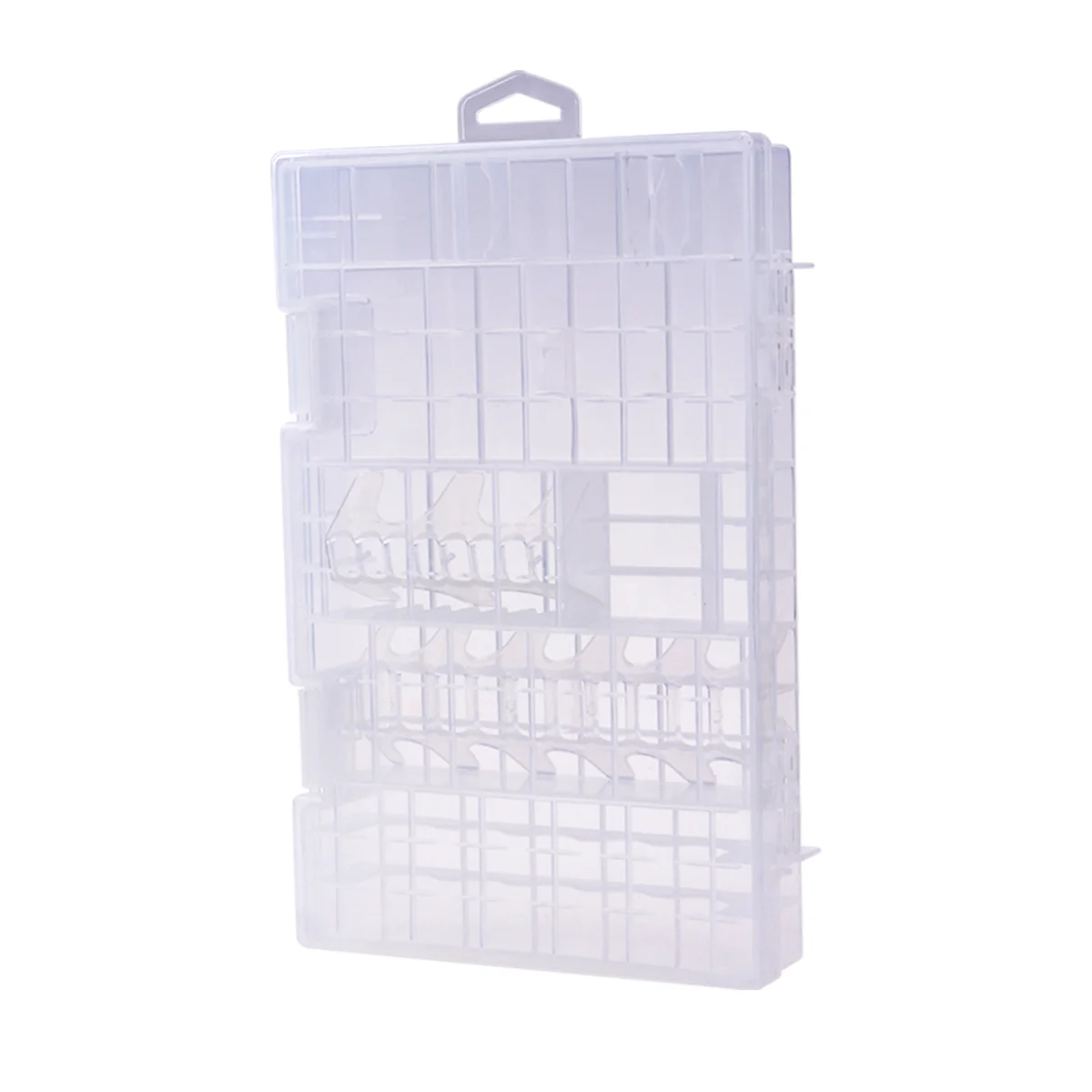 

Portable Storage Case Box Organizer Transparent Hard Plastic Aa Aaa 9V Holder Capacity Adjustable Grooves Prevent