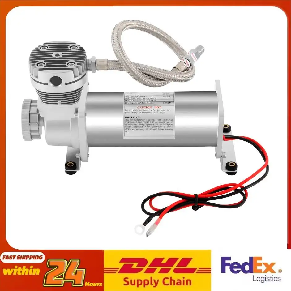 

12В воздушный компрессор 200PSI, 50 л/мин, 200-300 Вт, для автомобилей и мотоциклов, прочный, быстрая накачка