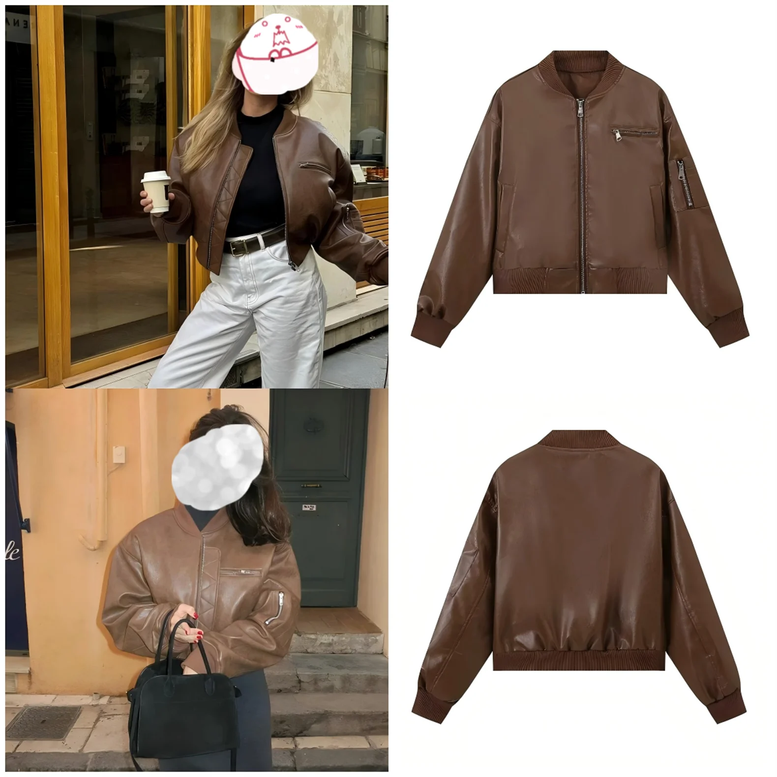 

Women's Jacket 2025 New Arrival Women's Casual Fashion Solid Color Vintage Zipper Jacket