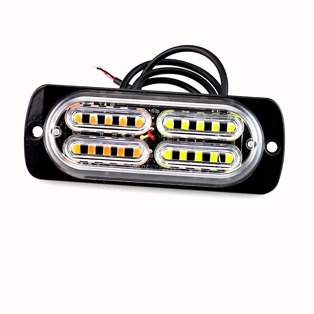20 Led Strobe Warning Light Ultrathin Car Grille Flashing Lightbar Truck Carriage Beacon Lamp Amber Traffic Signal Light 12V 24V