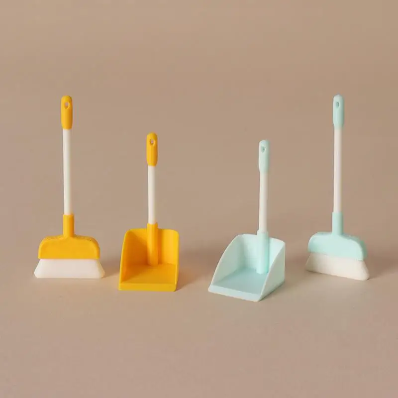 

【M】1/5Sets Doll Home Cleaning Tools Decor Toy 1:12 Dollhouse Miniature Brush Dustpan Kit Micro Life Scene Decoration Props